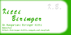 kitti biringer business card